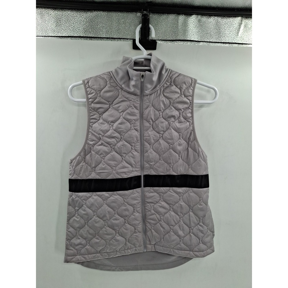 Nike AeroLayer Thermal Quilted Running Vest Grey‎ BV3869-059 Women's Size Large
